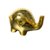Elefante dourado em porcelana - Enfeite decorativo - Atacadão do Artesanato