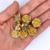 Mini botão de rosas passante 20mm dourado - 20 unidades - comprar online