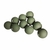10 Bolas plásticas 16mm Verde musgo Fosca - Bola passante