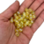 100 Bolas plásticas 8mm Amarela Translúcida - Bola passante