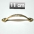 Puxador de Metal Banhado em Zamak Cor Ouro Velho 11 cm