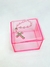 Caixa Acrílica Rosa Claro com Terço em relevo 05x05x03 cm