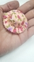 Chapeuzinho de Tecido Rosado Florido 04x2,5 cm - 10 unidades - loja online
