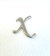 Letra Miniatura em Metal Prata Luxo - 2 cm - Atacadão do Artesanato