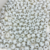 200 Miçangas 6mm Branca com Strass - Bola passante