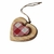 Pingente de Coração em pinus com plaquinha xadrez - Ideal para decorações em geral