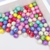 100 Bolas plásticas 10mm Coloridas Multifacetada - Bola passante