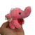 Elefante rosa de pelúcia com chaveiro - 10 cm