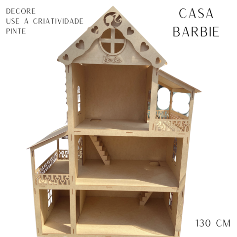 Casinha de mdf boneca Barbie 1,40 metros