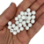 100 Bolas plásticas 8mm Branca Multifacetada - Bola passante
