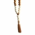Colar de madeira marrom com marfim 30 cm - Centro de mesa ou Presente Elegante - comprar online