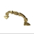 Puxador de Metal Saphire Dourado Banhado em Zamak 6,5 cm