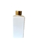 Frasco de vidro Branco 250 ml - Tampa dourada para aromatizador