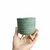 Vasinho Verde De Porcelana Com Pezinhos De Madeira - 12x9 cm. - comprar online