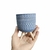 Vasinho Azul De Porcelana Com Pezinhos De Madeira - 12x9 cm. - comprar online