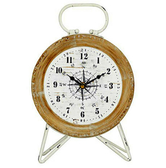 Reloj de Mesa Madera y Metal 32cm - ADRIANA MENDEZ HOME