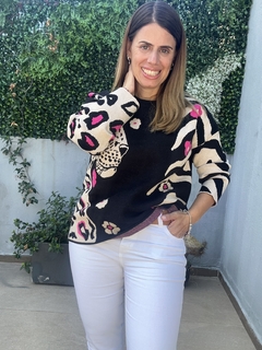 Sweater Flores y Leopardo - comprar online