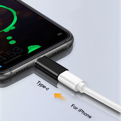 ADAPTADOR USB OTG IPHONE (H) A TIPO C (M) Lighting Conecta CABLE Iphone IPAD a Usb Tipo C - MERCADOCELULAR DE RATTE S.A.S.
