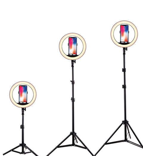 Aro Luz Led Colores Tripode Soporte Celular 20cm Rgb