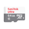 MEMORIA MICRO SD 64GB CLASE 10 SANDISK PARA CELULAR 100M CON ADAPTADOR A SD