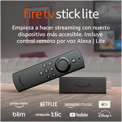 Amazon Fire TV Stick LITE control de voz 3.ª generación Full HD 8GB negro con 1GB de memoria RAM ALEXA - tienda online