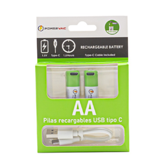 Pila AA y AAA 1.5V litio Recargable con Cable tipo C - comprar online