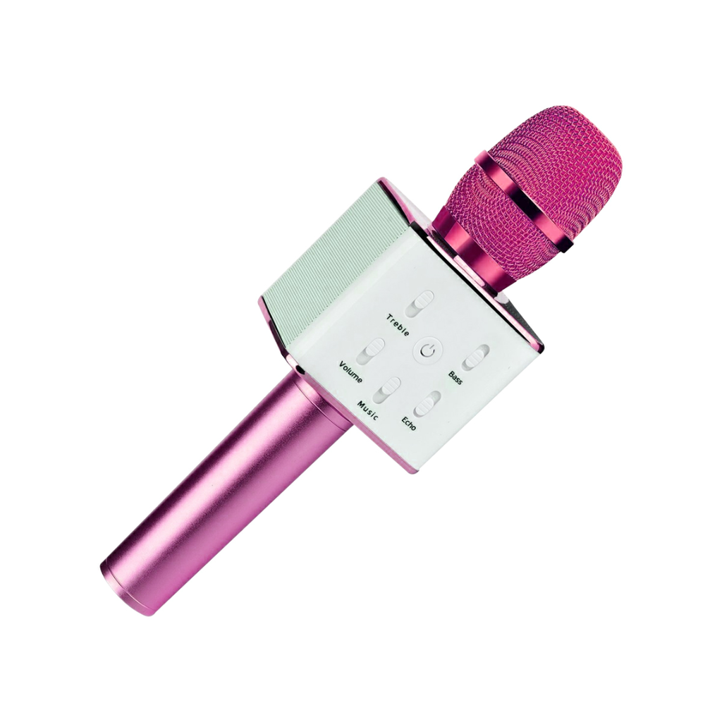 Microfono Karaoke Bluetooth Inalambrico Parlante Recargable Color Rosa