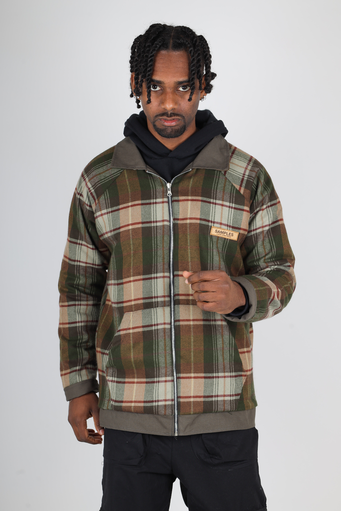 Reversible Workwear Jacket Green Green Brown