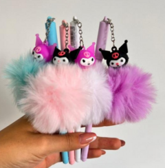 Caneta Fofa Pompom Kuromi