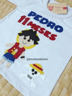 camiseta-infantil-branca-personalizada-manga-one-piece