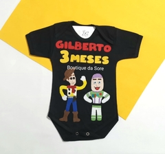 body-de-bebe-preto-personalizado-mesversario-toy-story-woody-buzz