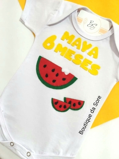 body-de-bebe-branco-personalizado-melancia-introducao-alimentar