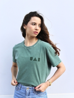 camiseta uai geométrico verde - comprar online
