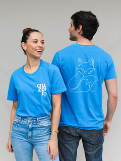 camiseta raposa azul celeste