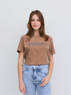 camiseta cafézim marrom - loja online