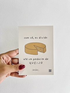 cartão pedacim de queijo