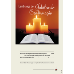 LC 03 - Lembrança de Jubileu de Confirmação - Velas e Bíblia