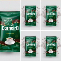 Cinco embalagens de Café Carneiro Extra Forte