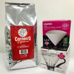 Embalagem Café Espresso Carneiro e  Hario V60