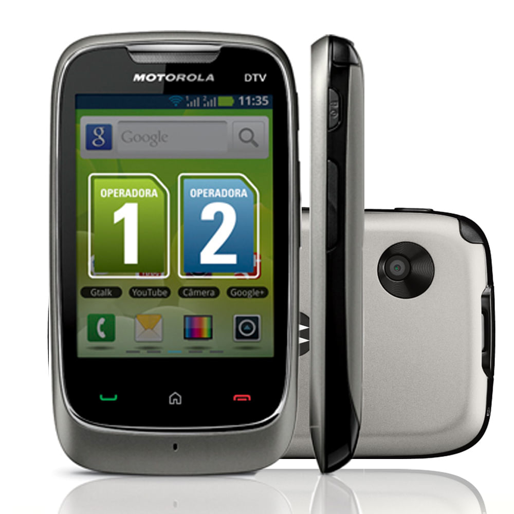 Motorola MOTOGO! TV Dual Chip EX440 com TV Digital, Câmera 3MP, MP3, FM,  Bluetooth, Wi-Fi, Fone de Ouvido e Cartão de 2GB