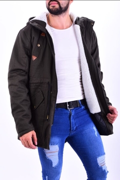 Campera Parka de Gabardina con Corderito / Hombre - comprar online