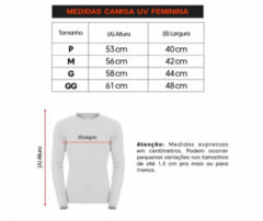 Camisa Feminina com Proteção UV 50+ Manga Longa Poliéster TR4 na internet