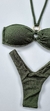 Conjunto de biquíni tomara que caia com alcinha Verde militar - comprar online