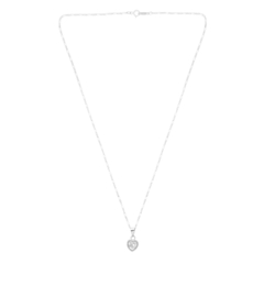 Collar Corazón Bisel Zirconia. Plata 0.925 - comprar en línea