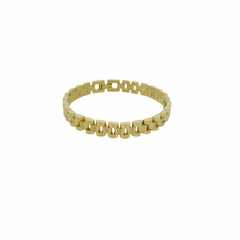 Pulsera Esclava Acero Inoxidable Unisex 10mm. Oro Laminado 18k