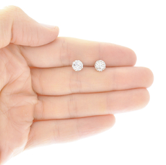 Broqueles Bola De Fuego Con Zirconia Incrustada. Plata Ley .925 - comprar en línea