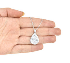 Dije Virgen De Guadalupe Gota Con Zirconias. Sin Cadena. Plata 0.925 - tienda en línea