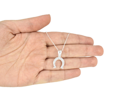 Dije Herradura Con Zirconias (Sin Cadena). Plata 0.925 - comprar en línea