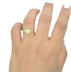 Anillo Mariposa Con Zirconia. Oro 10k - comprar en línea