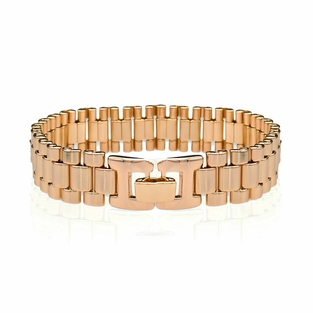 Esclava Tipo Rolex 12mm. Oro Laminado 18k